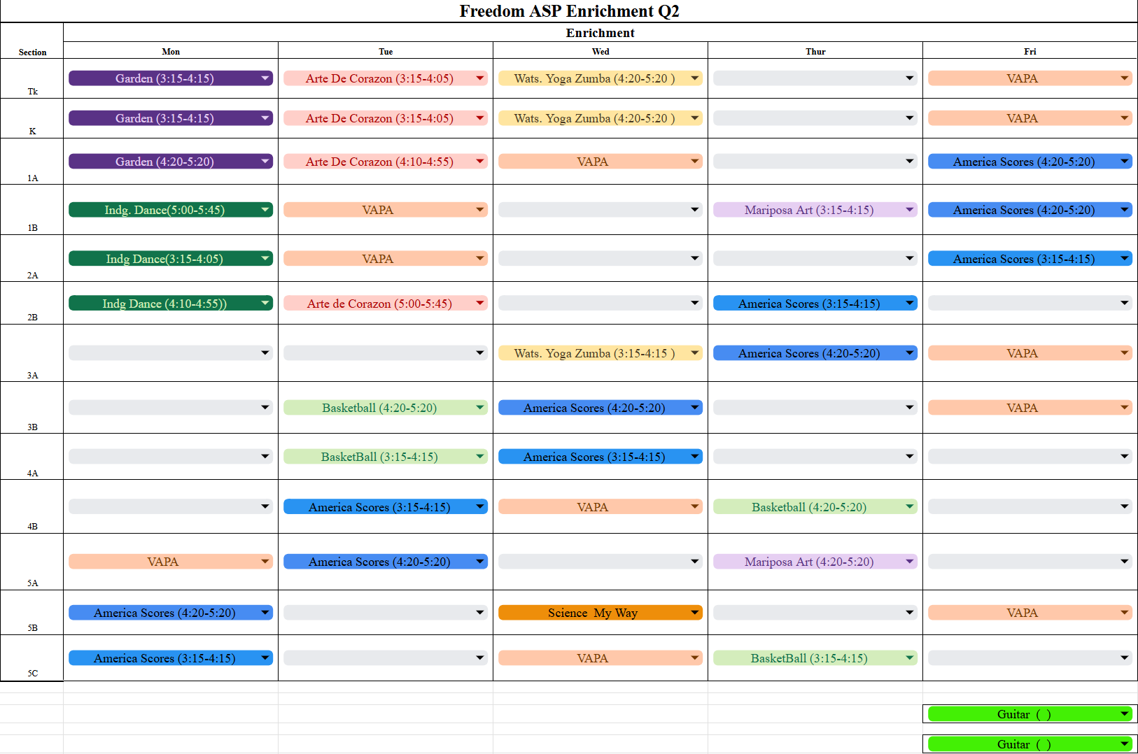 Q2 Enrichment Schedule 