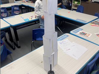 Stacking paper tower